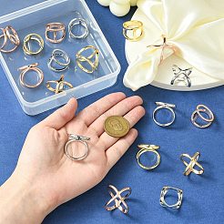 18Pcs 9 Styles Alloy Scarf Ring Buckle for Women Lady Girls&nbsp;AJEW-CJ0001-36