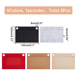 5Pcs 5 Colors Felt Purse Organizer Insert&nbsp;FIND-WR0007-36B