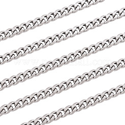 304 Stainless Steel Cuban Link Chains&nbsp;FIND-YS0001-20