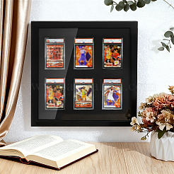 6-Hole Wood Wall-Mounted Card Storage Display Stands&nbsp;ODIS-WH0038-305