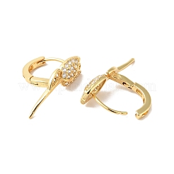 Clear Cubic Zirconia Tulip Hoop Earrings&nbsp;EJEW-G312-11G