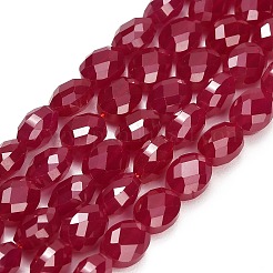 Lab Grown Red Corundum Beads Strands&nbsp;GG-CBAC488-01D