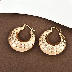 Brass Hoop Earrings&nbsp;EJEW-H168-07G