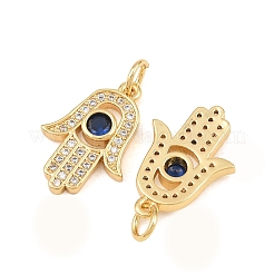 Brass Micro Pave Cubic Zirconia Pendants&nbsp;CU-CBAB719-04G-H