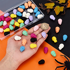54Pcs 9 Colors Rubberized Style Opaque Acrylic Beads&nbsp;SACR-PH0002-38