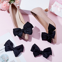 4Pcs Bowknot Chiffon Shoe Buckle Clips&nbsp;HJEW-HY00099