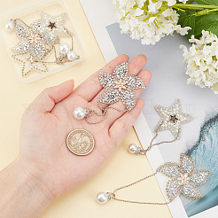 6Pcs 2 Style Star & Windmill Glitter Hotfix Rhinestone&nbsp;DIY-FG0002-26