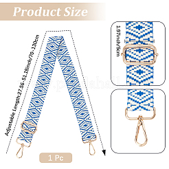 Rhombus Pattern Nylon Canvas Handbag Webbing Bag Straps&nbsp;FIND-CN0002-38B