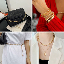 DIY Aluminium Paperclip Chains Bracelets/Necklaces Making Kit&nbsp;DIY-TA0012-92