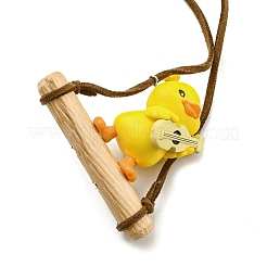 Cute Plastic Swinging Guitar Duck Pendant Decorations&nbsp;LS-HJEW-A009-01C