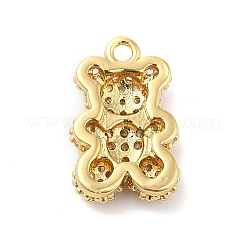 Brass Micro Pave Cubic Zirconia Pendants&nbsp;X-KK-Q772-05G