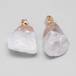 Rough Raw Natural Quartz Crystal Pendants&nbsp;G-Q481-109