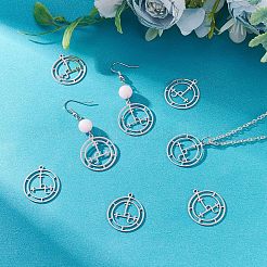 10Pcs 304 Stainless Steel Sigil of Lilith Pendants&nbsp;STAS-UN0028-57