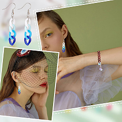 1000Pcs 10 Colors Opaque Acrylic Linking Rings&nbsp;OACR-PH0001-91