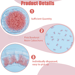 500Pcs Bowknot Resin Cabochons&nbsp;MRMJ-HS0001-03A