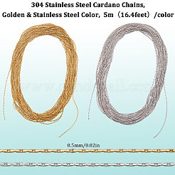 10M 2 Colors 304 Stainless Steel Boston Link Chains&nbsp;CHS-SC0001-05