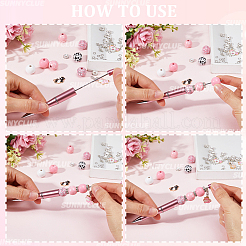 DIY Cow Theme Beadable Pen Sets&nbsp;DIY-SC0024-88