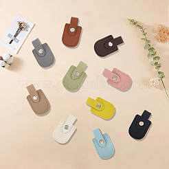 10Pcs 10 Colors Arch Shaped Imitation Leather Nail Clipper Cases&nbsp;DIY-CL0002-28B