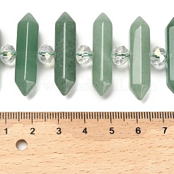 Natural Green Aventurine Double Terminated Point Beads Strands&nbsp;G-H069-B14-01