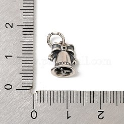 925 Sterling Silver Bowknot Bell Charms&nbsp;STER-K184-02AS