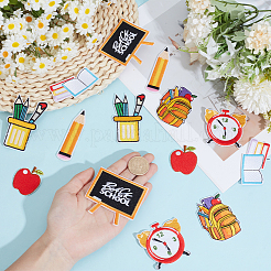 14Pcs 7 Styles Back to School Polyester Clothing Patches&nbsp;PATC-CY0001-54A