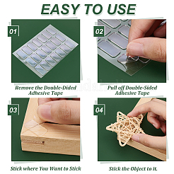 32Pcs Transparent Acrylic Double-sided Adhesive Stickers&nbsp;FIND-WH0139-98C