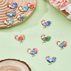12Pcs 6 Colors Printed Alloy Pendants&nbsp;FIND-LP0001-45