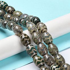 Tibetan Style dZi Beads Strands&nbsp;TDZI-E005-01C