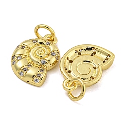 Rack Plating Brass Micro Pave Cubic Zirconia Pendants&nbsp;KK-I718-27G-01