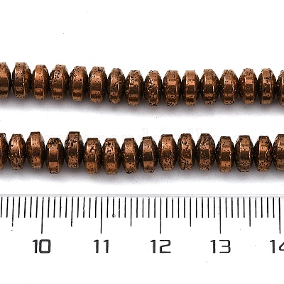 Electroplated Natural Lava Rock Beads Strands&nbsp;G-A256-E01-01D-1