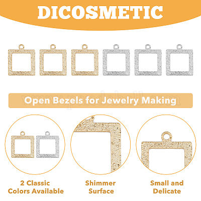 100Pcs 2 Colors Brass Pendants&nbsp;KK-DC0003-09-1