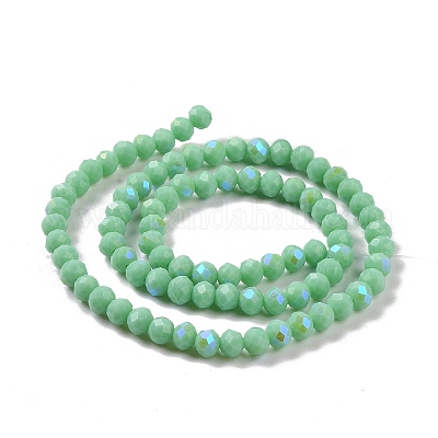 Electroplate Glass Beads Strands&nbsp;EGLA-A034-P6mm-B22-1