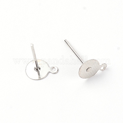 Iron Stud Earring Settings&nbsp;FIND-WH0072-93A-P-1