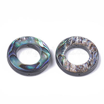 Abalone Shell/Paua Shell Bead Frames&nbsp;SSHEL-T008-17-1