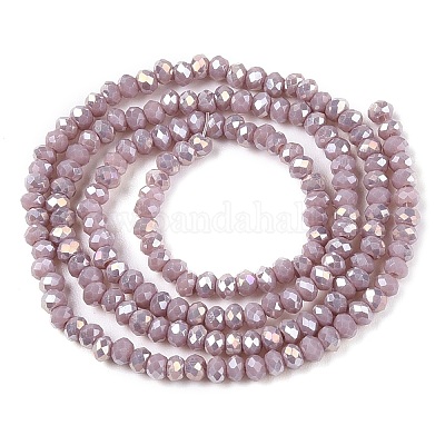 Electroplate Glass Beads Strands&nbsp;EGLA-A044-P1mm-B13-1