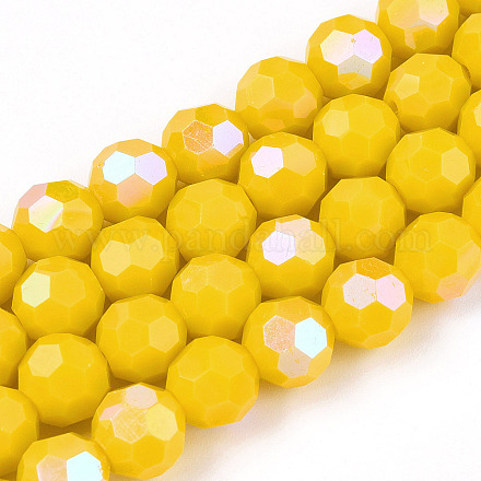 Opaque Glass Beads Strands EGLA-A035-P8mm-L04-1