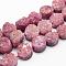 Electroplated Natural Druzy Quartz Crystal Bead Strands, Flat Round, Dyed, 12x5~10mm, Hole: 1.5mm, about 16pcs/strand, 7.8 inch
