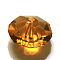 Imitation Austrian Crystal Beads, Grade AAA, K9 Glass, Faceted, Flat Round, Orange, 8x4mm, Hole: 0.9~1mm