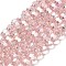 Transparent Glass Beads, 32 Facets, AB Color Plated, Round, Linen, 6x5.5mm, Hole: 1.2mm, about 91pcs/strand, 19.29''(49cm)