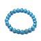 Synthetic Turquoise Jasper Bead Stretch Bracelets, Round, Inner Diameter: 2 inch~2-3/8 inch(5~6cm), Bead: 5.8~6.8mm