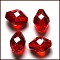 Imitation Austrian Crystal Beads, Grade AAA, K9 Glass, Faceted, Bicone, Red, 10x13mm, Hole: 0.9~1mm