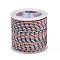 11M Polyester Braided Cord with Cotton Core & Metallic Thread, Pink, 2.5mm, about 10.0465 Yards(11m)/Roll