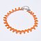 Cloth Gothic Choker Necklaces, with Iron Finding, Platinum, Orange, 11.4 inch(29cm)