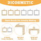 100Pcs 2 Colors Brass Pendants&nbsp;KK-DC0003-09-4