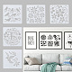 24 Sheets 24 Styles Plastic Drawing Stencil&nbsp;DIY-CW0001-13-8
