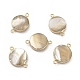 Natural Trochid Shell Connector Charms&nbsp;PEAR-P004-54KCG-1