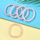 Natural Rose Quartz Bead Stretch Bracelets&nbsp;BJEW-K212-B-045-1