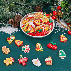 60cs 2 Styles Christmas Opaque Resin Decoden Cabochons&nbsp;RESI-SP0001-02B