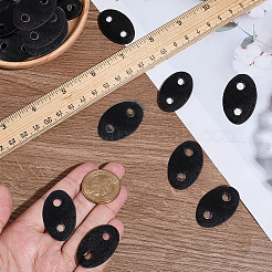 50Pcs Oval PU Leather Label Buckle&nbsp;FIND-CL0001-57