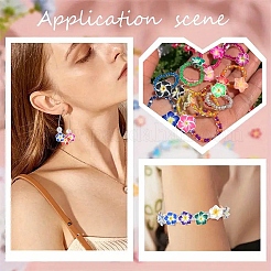 100Pcs 10 Colors Handmade Polymer Clay 3D Flower Plumeria Beads&nbsp;CLAY-YW0002-41